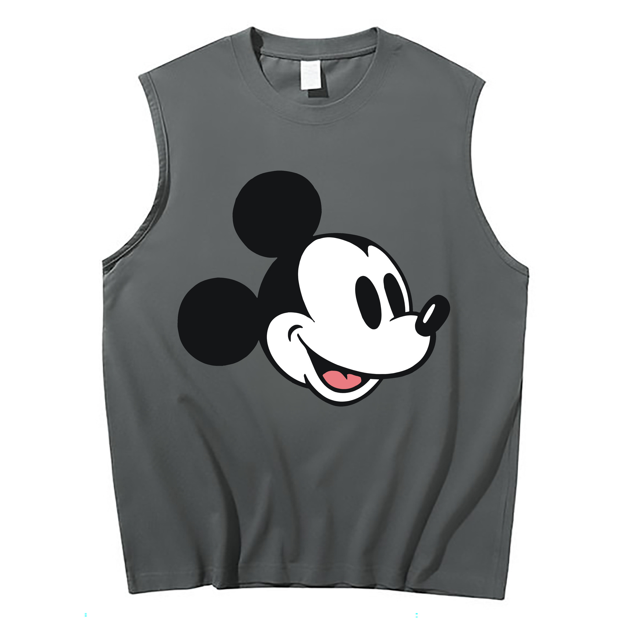 ミッキーマウス Mickey Mouse コットン100％タンクトップ（フロントプリント）